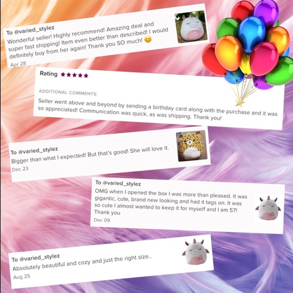 16” Rainbow Tie-Dye Llama Pegacorn Squishmallow Lucy-May - Picture 4 of 6